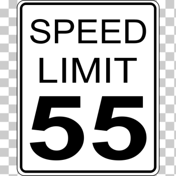 SVG Speed limit 55 roadsign vector image