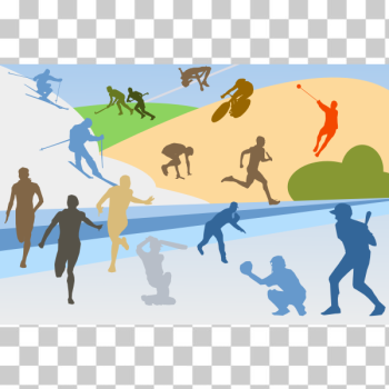 SVG Sports disciplines silhouettes collage vector clip art SVG Sports disciplines silhouettes collage vector clip art