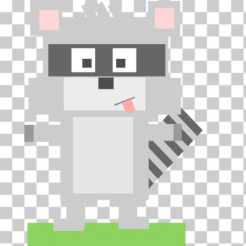 SVG Square animal cartoon raccoon vector illustration SVG Square animal cartoon raccoon vector illustration