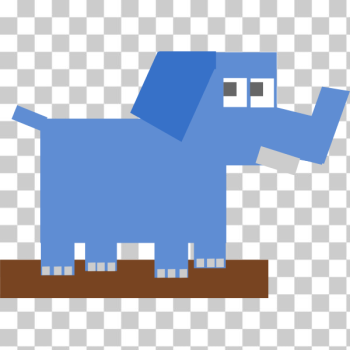 SVG Square cartoon elephant vector drawing SVG Square cartoon elephant vector drawing