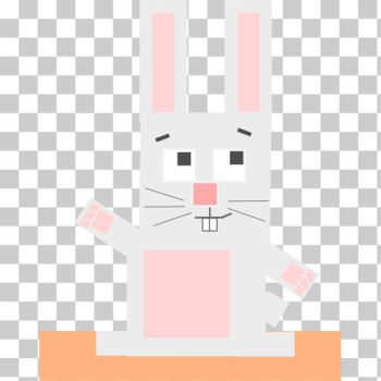 SVG Square cartoon rabbit vector illustration SVG Square cartoon rabbit vector illustration