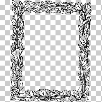 SVG Square leafy frame