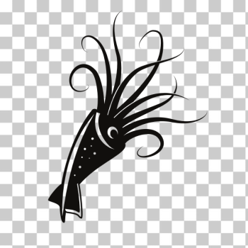 SVG Squid silhouette SVG Squid silhouette