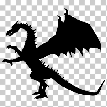 SVG Standing Dragon Silhouette SVG Standing Dragon Silhouette
