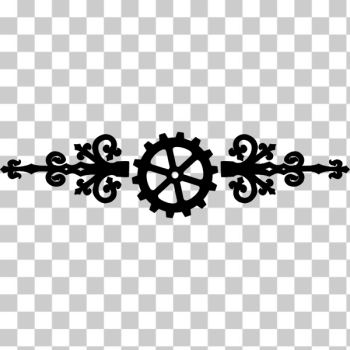SVG Steampunk divider vector illustration SVG Steampunk divider vector illustration