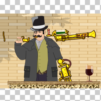 SVG Steampunk man vector drawing SVG Steampunk man vector drawing