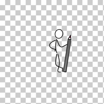 SVG Stick figure with pen SVG Stick figure with pen