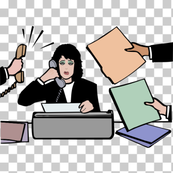 SVG Stressed business lady SVG Stressed business lady