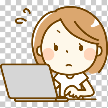 SVG Stressed woman at computer SVG Stressed woman at computer