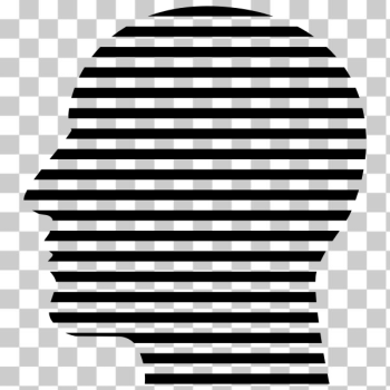 SVG Striped Man Head Silhouette SVG Striped Man Head Silhouette