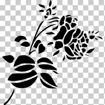 SVG Stylized rose black silhouette SVG Stylized rose black silhouette