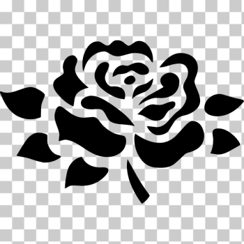 SVG Stylized rose in black SVG Stylized rose in black