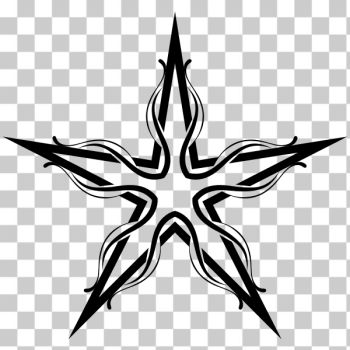 SVG Stylized Star Line Art SVG Stylized Star Line Art