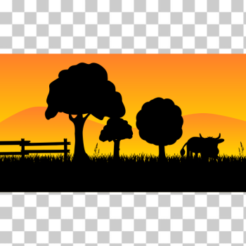 SVG Sunset in the countryside SVG Sunset in the countryside