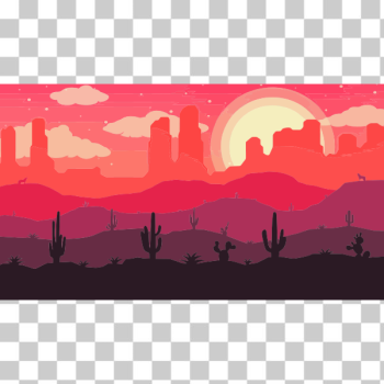 SVG Sunset in the desert SVG Sunset in the desert