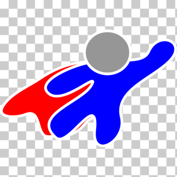 SVG Super hero flying silhouette