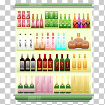 SVG Supermarket liquor shelf SVG Supermarket liquor shelf