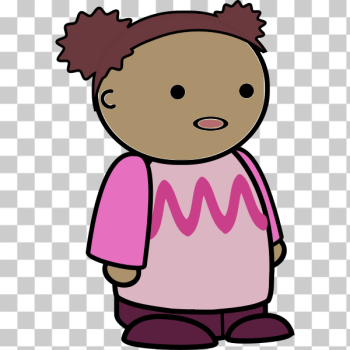 SVG Surprised girl