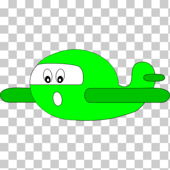 SVG Surprised-looking cartoon airplane