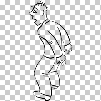 SVG Surprised man image