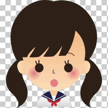 SVG Surprised schoolgirl