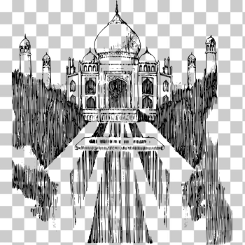 SVG Taj Mahal drawn by pencil illustration SVG Taj Mahal drawn by pencil illustration