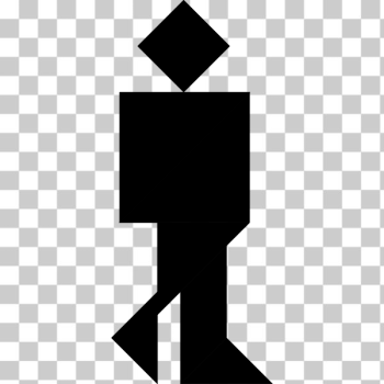 SVG tangram puzzle people shape black SVG tangram puzzle people shape black