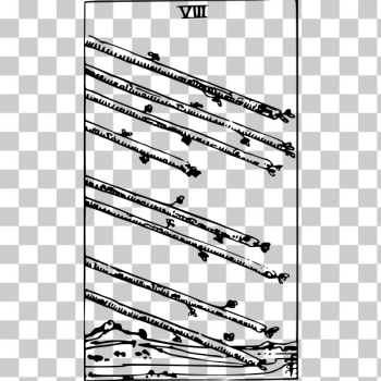 SVG Tarot eight of wands SVG Tarot eight of wands