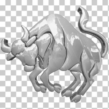 SVG Taurus horoscope sign silver color