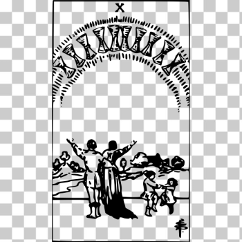 SVG Ten of cups tarot card SVG Ten of cups tarot card