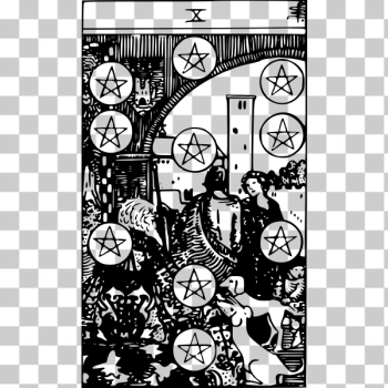 SVG Ten of pentacles tarot card SVG Ten of pentacles tarot card