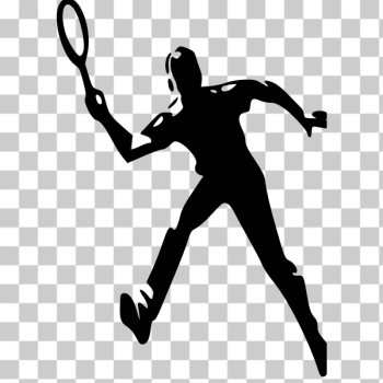 SVG Tennis player in jump SVG Tennis player in jump