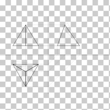 SVG Tetrahedron parallel projection SVG Tetrahedron parallel projection