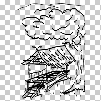SVG Thai hut sketch SVG Thai hut sketch