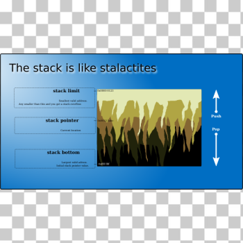 SVG The stack is like stalactites SVG The stack is like stalactites