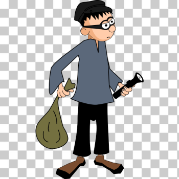 SVG Thief with bag and flashlight SVG Thief with bag and flashlight
