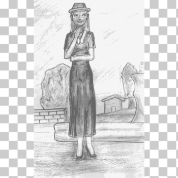 SVG Thinking Woman Sketch SVG Thinking Woman Sketch