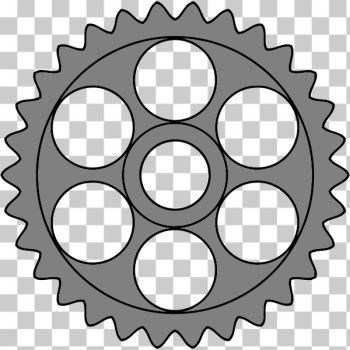 SVG Thirty-tooth gear with circular holes SVG Thirty-tooth gear with circular holes