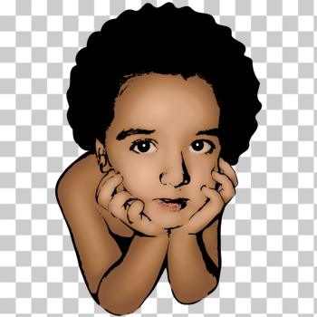 SVG Thoughtful Boy