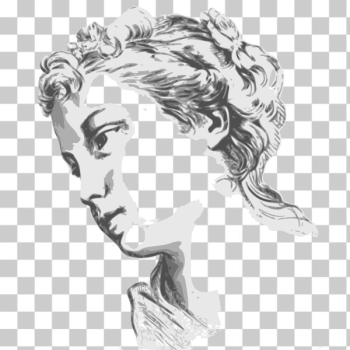 SVG Thoughtful girl shaded pencil vector drawing SVG Thoughtful girl shaded pencil vector drawing