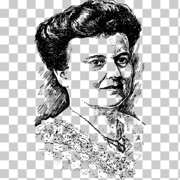 SVG Thoughtful middle-aged woman