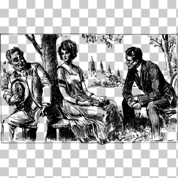 SVG Three retro people