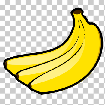 SVG Three yellow bananas SVG Three yellow bananas