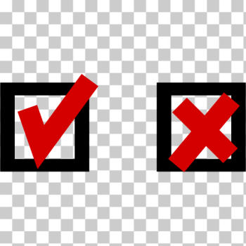 SVG Tick and cross checkbox vector llustration SVG Tick and cross checkbox vector llustration