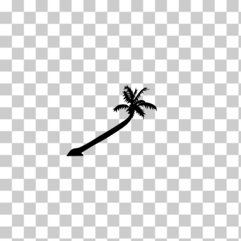 SVG Tilted palm tree vector image SVG Tilted palm tree vector image