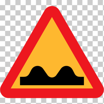 SVG Traffic sign for a speed bump