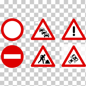 SVG Traffic signs icons vector graphics