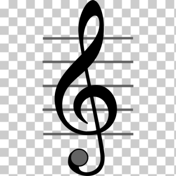 SVG Treble clef vector image SVG Treble clef vector image