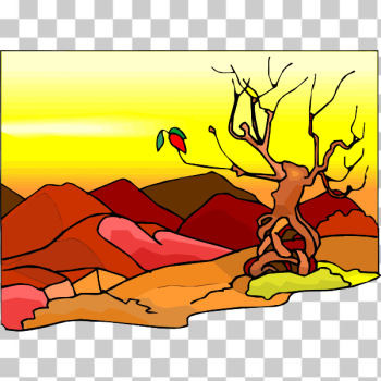 SVG Tree in barren landscape SVG Tree in barren landscape