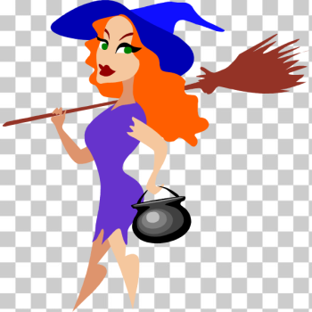 SVG Trendy witch vector image